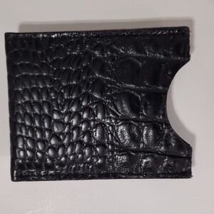 Brighton Black Textured Card Holder pre owned Exellent condition